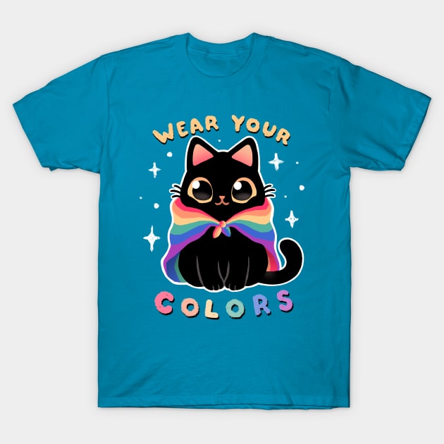 LGBT Pride Cat - Kawaii Rainbow Kitty - Wear your colors T-Shirt by BlancaVidal